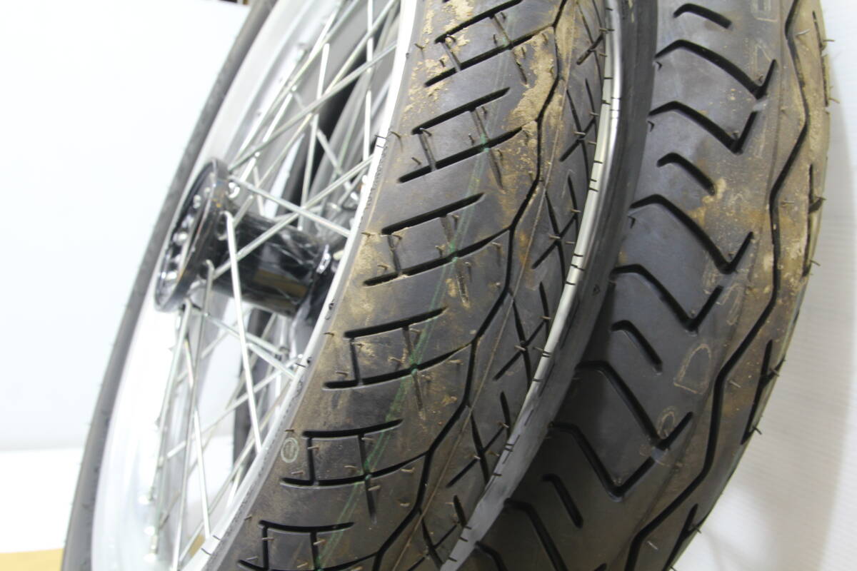 中古　YAMAHA　SR400　RH16J　外し　純正スポークホイール前后セット　タイヤ付き