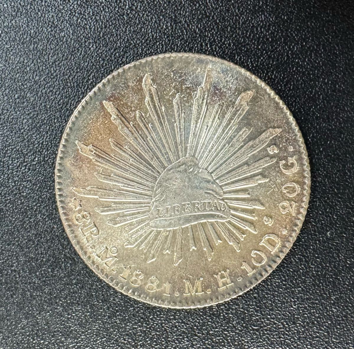 【★安心の定価販売★】 銀貨 1881年 メキシコ 旧家蔵出し メキシコ銀貨(アジア 古銭 コレクション