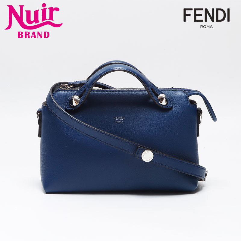 フェンディ FENDI ショルダーバッグ バイ ザ ウェイ ミニ レザー ブルー_画像1