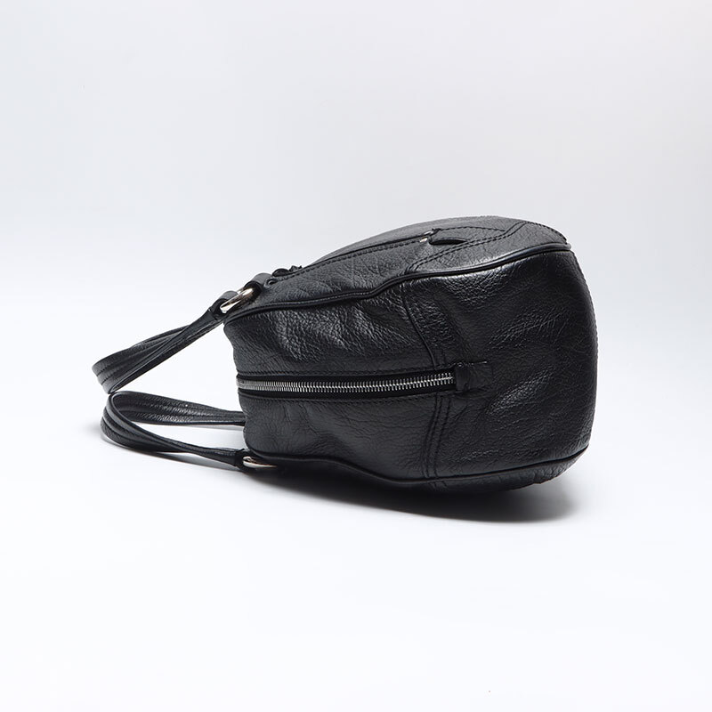 セリーヌ CELINE ハンドバッグ トリオンフ レザー ロゴ ボストンバッグ ブラック