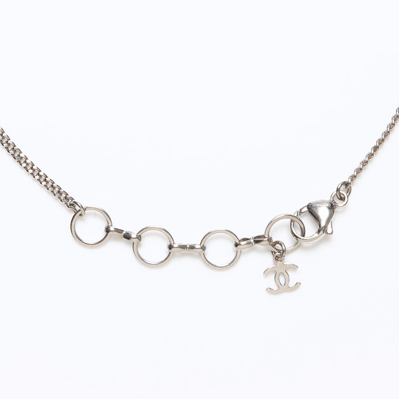 シャネル CHANEL ネックレス ラインストーン ココマーク 16P ブラック