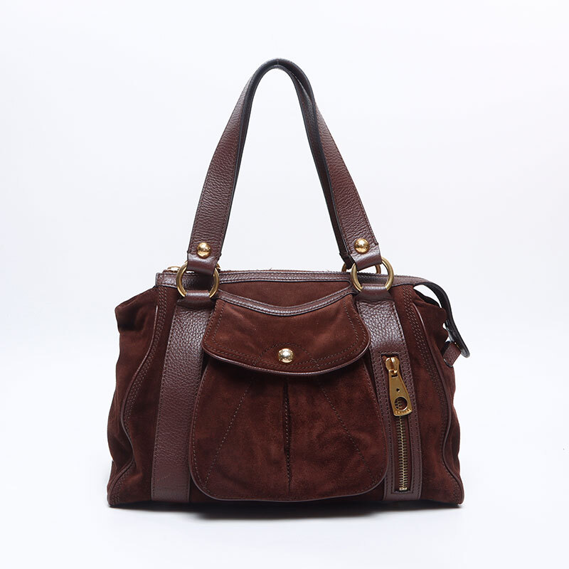 セリーヌ CELINE ショルダーバッグ スエード ブラウン