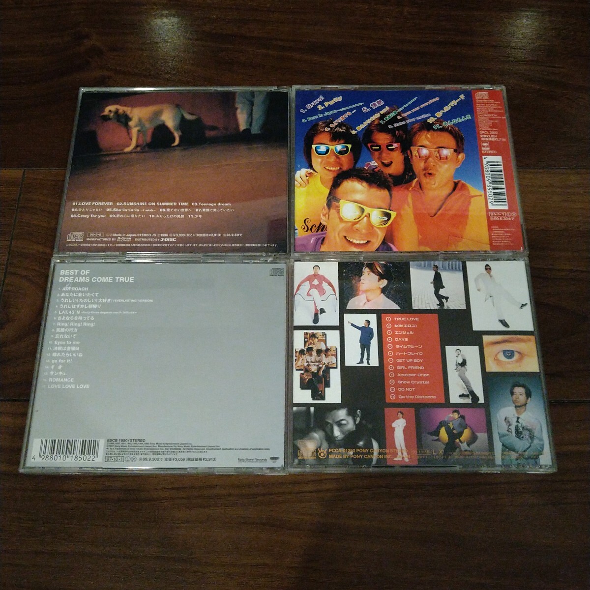 【送料無料】1990年代 CDアルバム 4タイトルセット　DEEN I wish TUBE Bravo! ドリカム BEST OF DREAMS COME TRUE 藤井フミヤ SINGLES