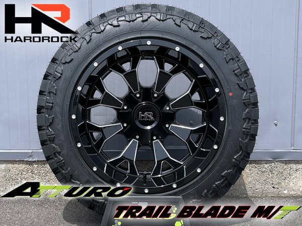 20x12J アバランチ シルバラード HARDROCK H711 20インチマッドタイヤホイール ATTURO TRAIL BLADE MT 33x12.50R20 35x12.50R20