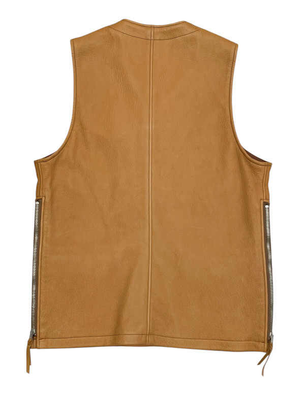 b 未使用品 38 THE REAL McCOY'S MJ17124-050 DOUBLE DIAMOND DEERSKIN PULLOVER VEST リアルマッコイズ ディアスキン プルオーバー ベスト