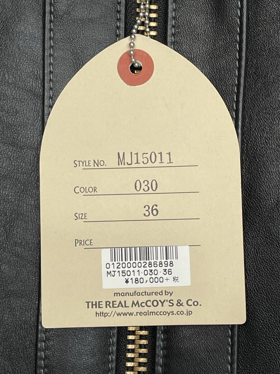 未使用品 36 THE REAL McCOY'S MJ15011 JOE McCOY 70's LEATHER JACKET DEAD WOOD リアルマッコイズ レザージャケット ホースハイド 馬革
