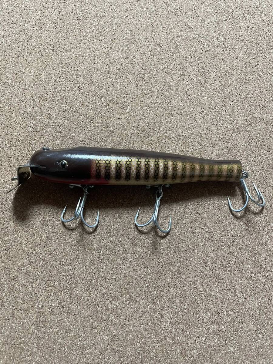 ウッドゥンプラグ＃1900 全長(zhǎng)160mm 40ｇ カラー904 ラッキーストライクベイト (検索用) Luky Struke OL'WOODEN PLUG Canada