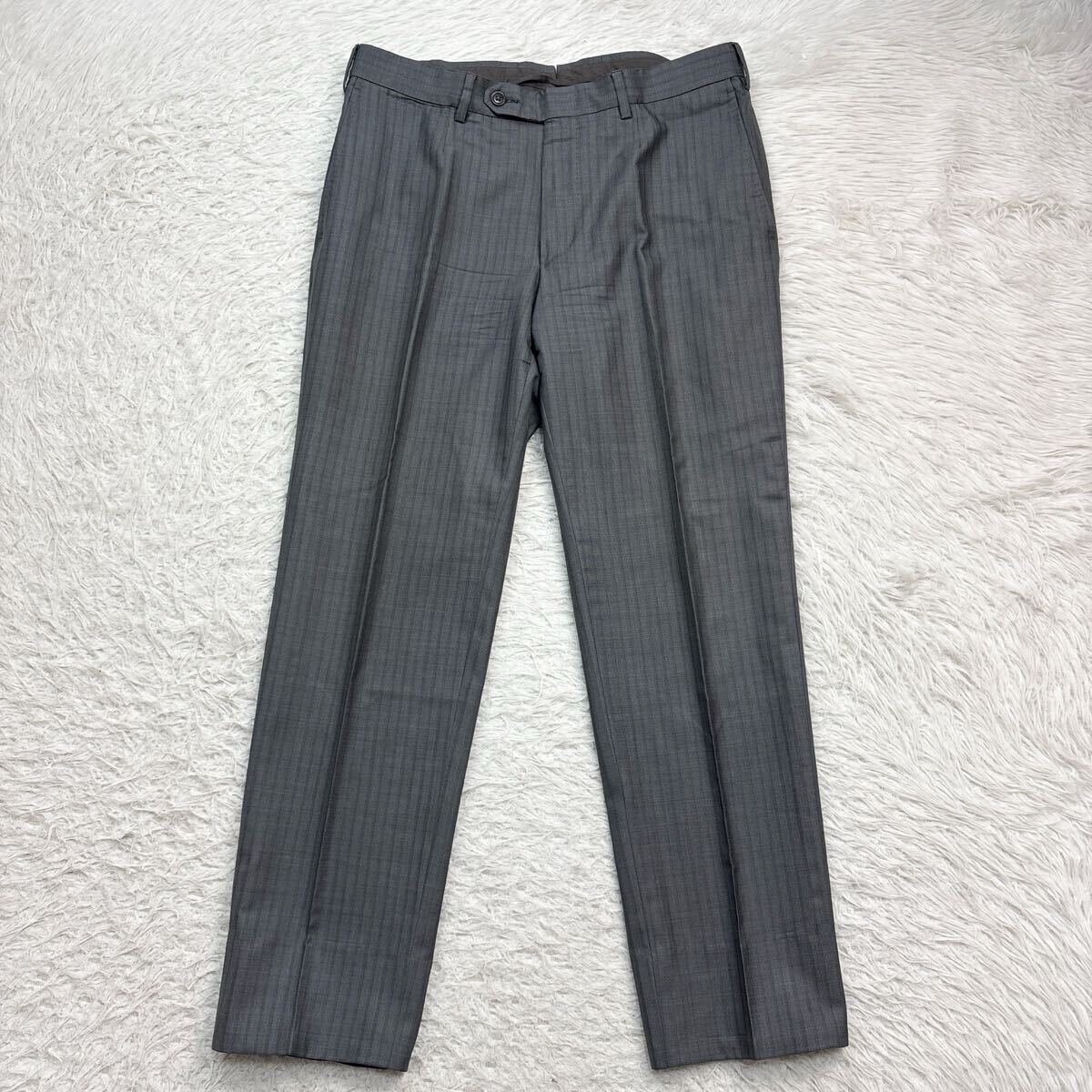 【希少XLサイズ!!!】Ermenegildo Zegna エルメネジルドゼニア セットアップ スーツ シルク TROFEO 600 メンズ 2B ストライプ サイズ50