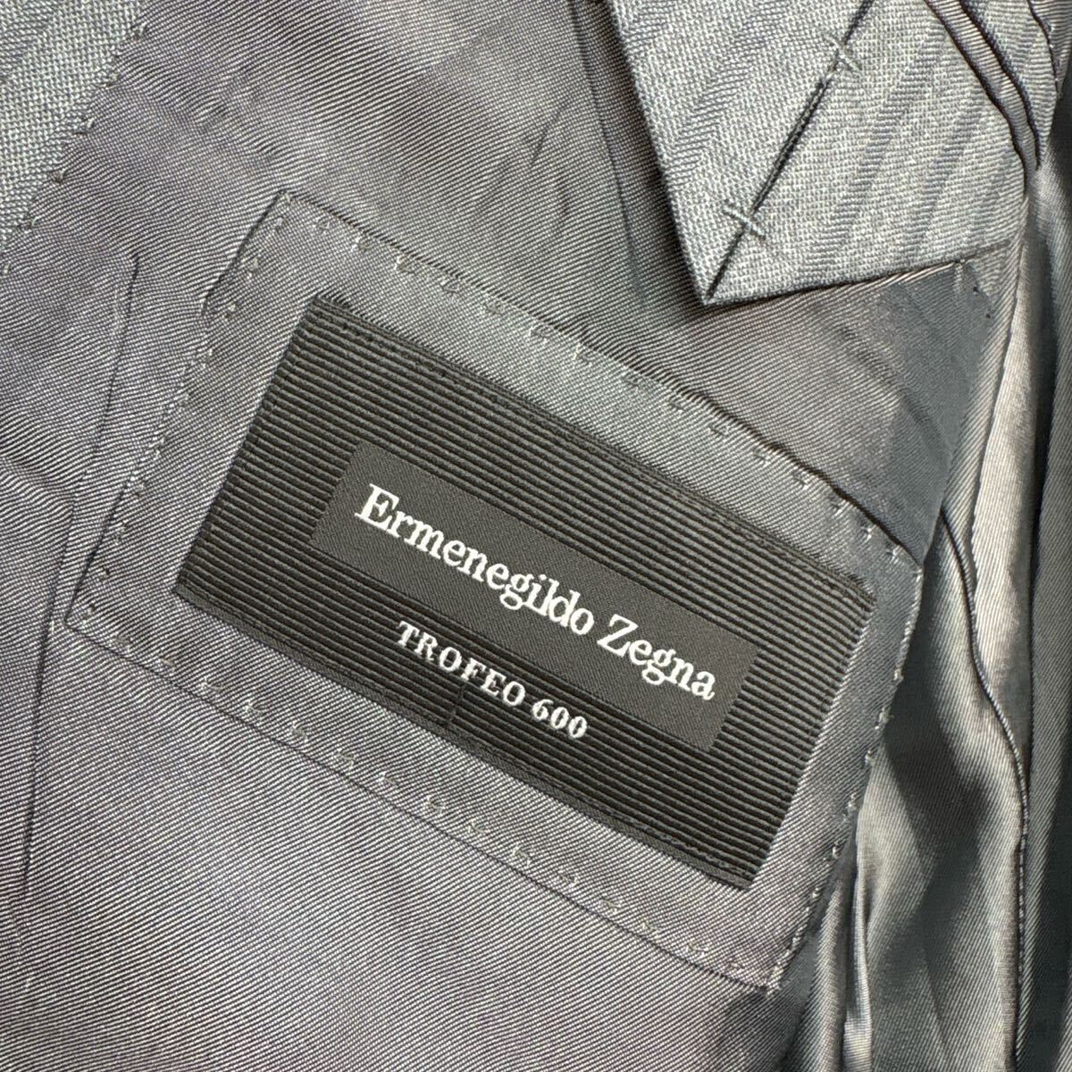 【希少XLサイズ!!!】Ermenegildo Zegna エルメネジルドゼニア セットアップ スーツ シルク TROFEO 600 メンズ 2B ストライプ サイズ50