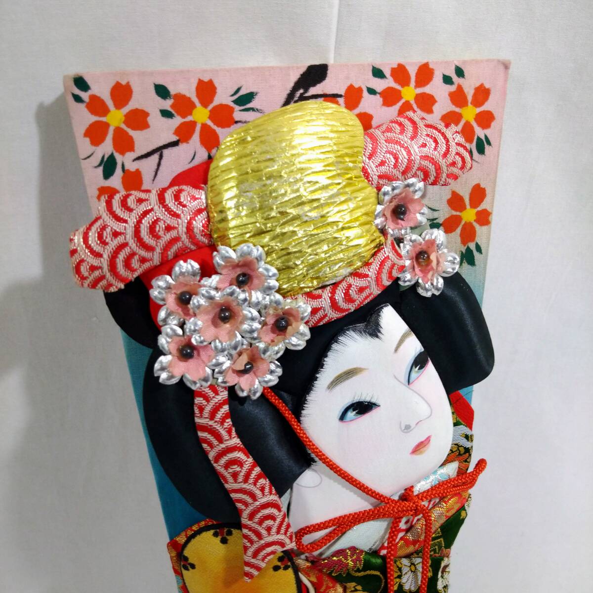 【希少】美人 羽子板【置物 インテリア 飾り 美女 厄除け 厄払い 著物 浮世絵 縁起物 押絵羽子板 豪華 アンティーク 骨董 貴重 レア】25