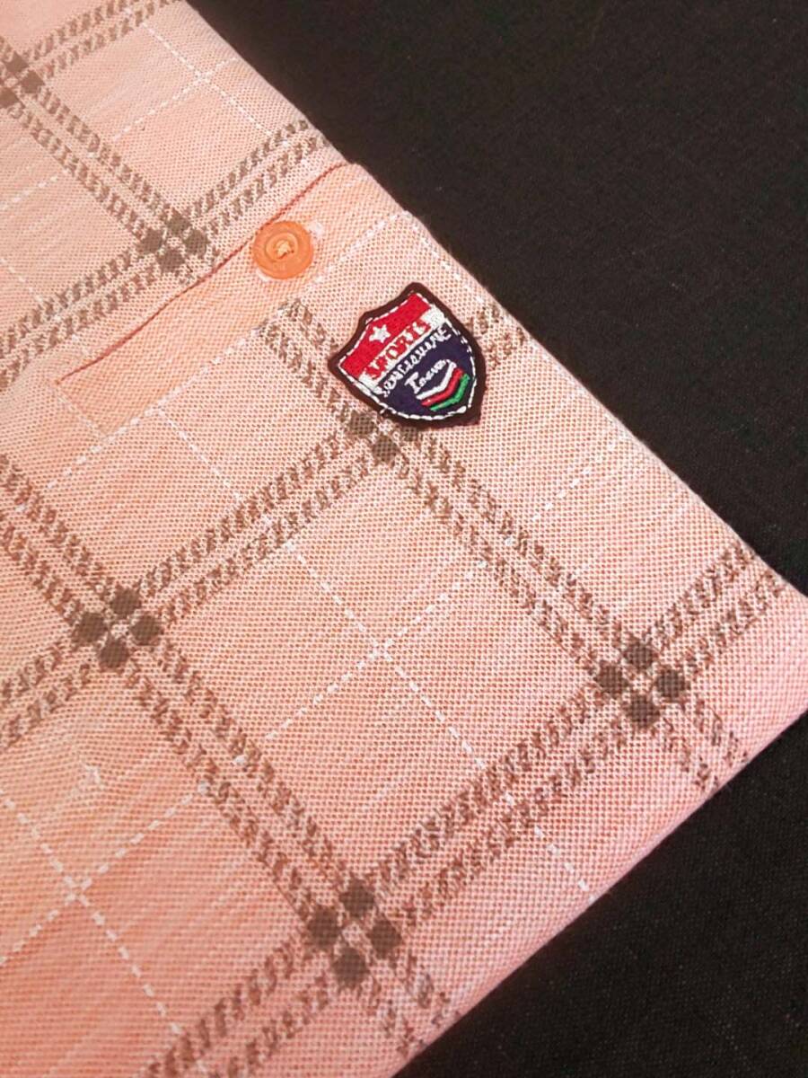 BON GIOVANEbonjo spring новый товар SALE 60%OFF сверхнизкая цена бесплатная доставка рубашка-поло с коротким рукавом M размер свободно глаз лен . с карманом Golf 24904-52