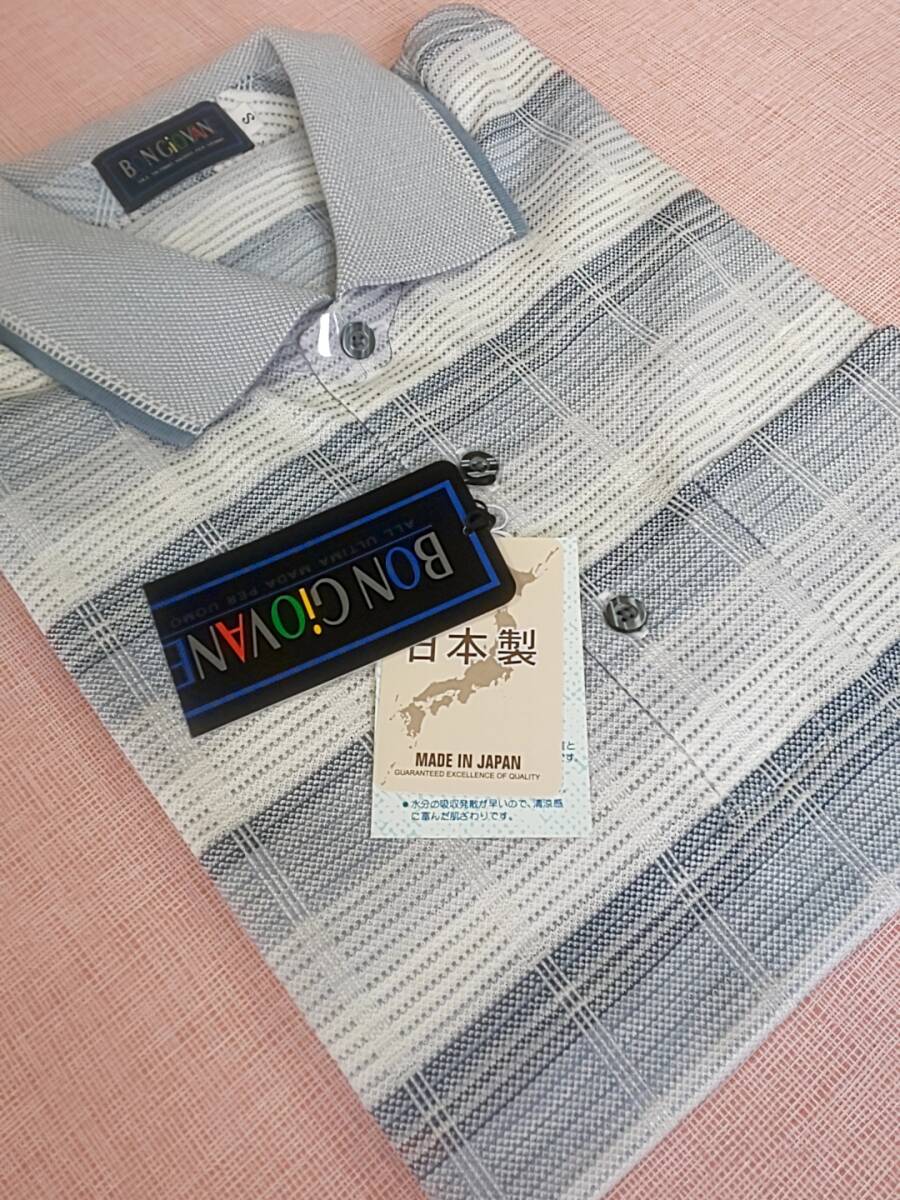 BON GIOVANE ボンジョバネ 新品 SALE 60%OFF 超特価 送料無(wú)料 半袖 ポロシャツ Sサイズ ゆったり 麻100% ポケット付き ゴルフ 日本制 86615