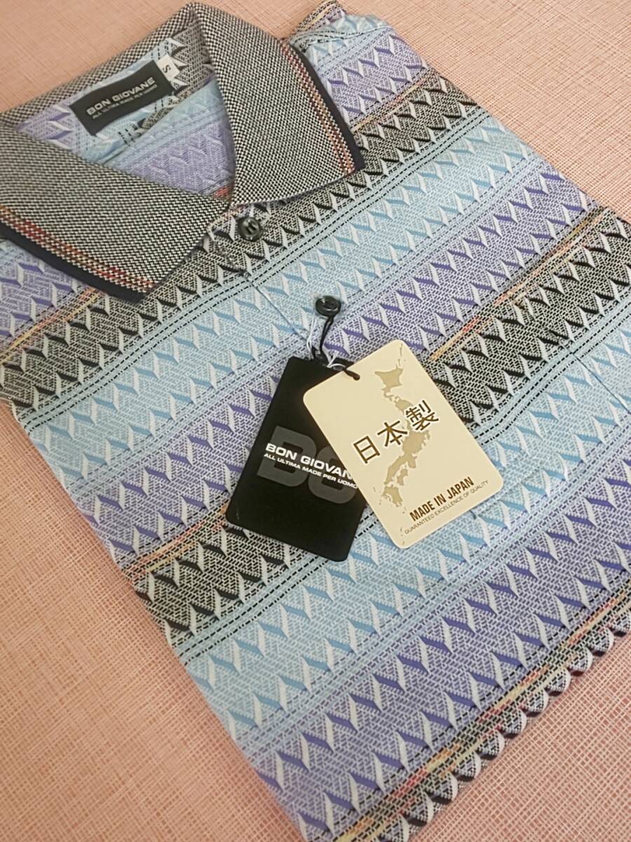 BON GIOVANE ボンジョバネ 新品 SALE 60%OFF 超特価 送料無料 半袖 ポロシャツ Sサイズ ゆったり 綿100% ポケット付き ゴルフ 日本制 56813