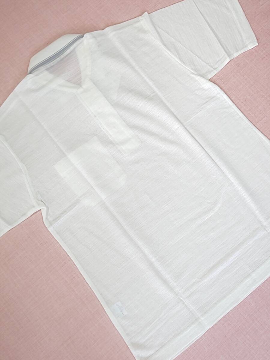 BON GIOVANEbonjo spring новый товар SALE 60%OFF сверхнизкая цена бесплатная доставка рубашка-поло с коротким рукавом M размер свободно лен 100% с карманом Golf сделано в Японии 86845