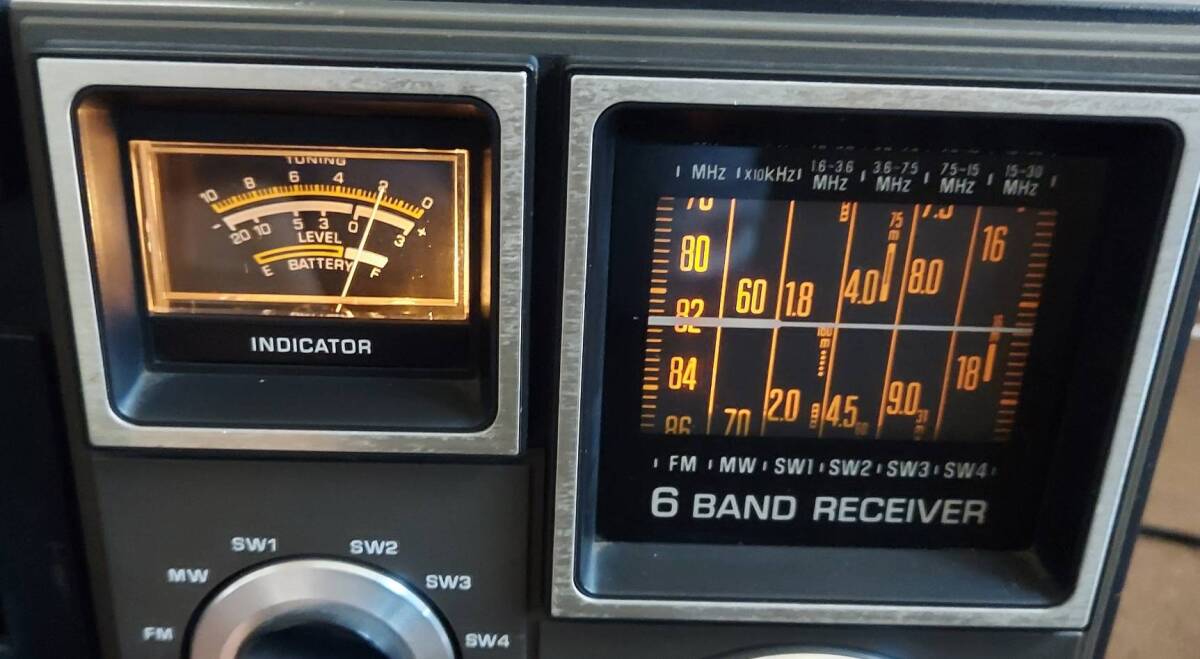 【動作確認(rèn)済】National ナショナル　RQ-585　6 BAND RADIO CASSETTE RECORDER　BCLラジオカセット