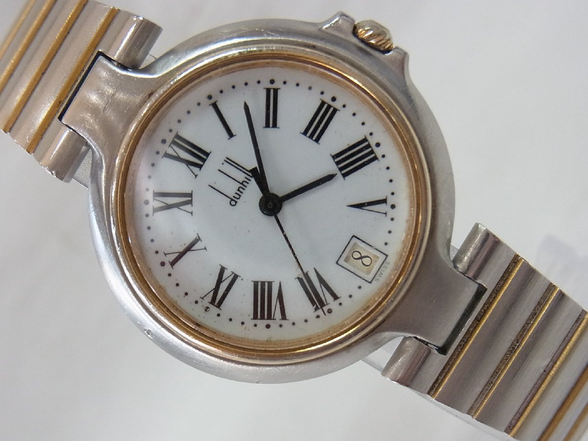 1円スタート 稼働品 Dunhill ダンヒル ミレニアム デイト コンビ
