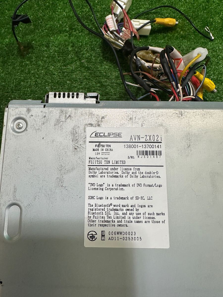 ECLIPSE イクリプス AVN-ZX02i 9インチ メモリーナビ カーナビ 地図データ2012年 フルセグ CD DVD SD USB Bluetooth 