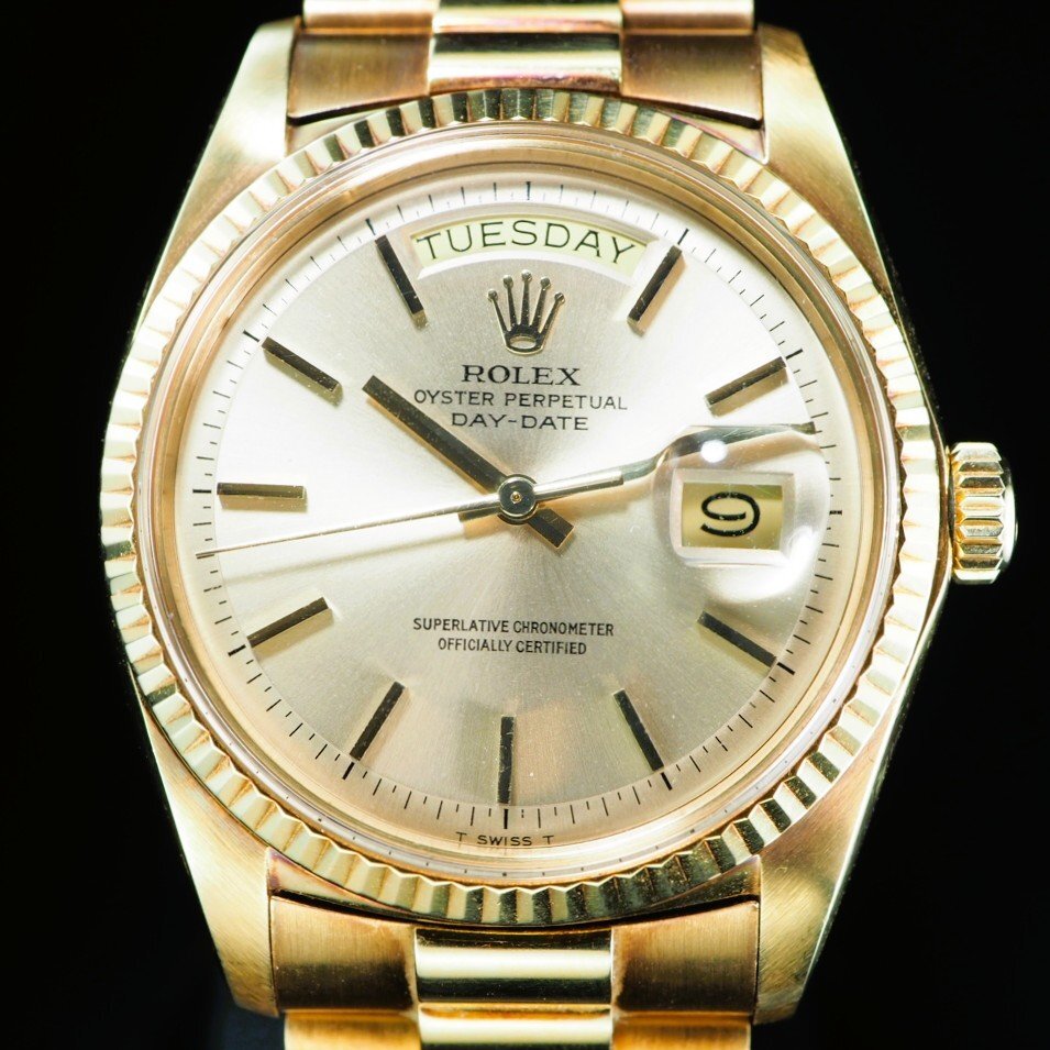◆保証書付屬◆ ROLEX ロレックス デイデイト 1803 K18 126.8g 23コマ 自動巻き 保証書 メーカー修理証明書 箱 當(dāng)時物 腕時計(jì) 「26201」