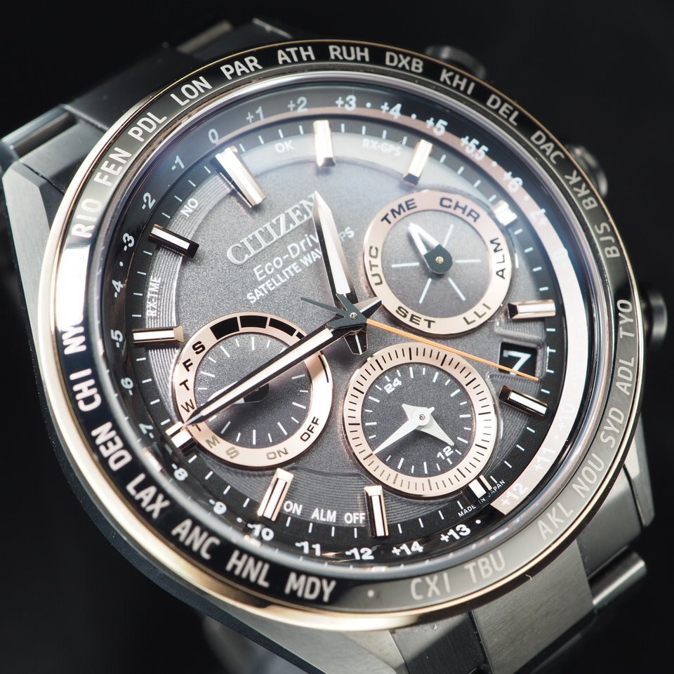 ■1円~/定価297,000円■ CITIZEN アテッササテライトウェーブ F950-T027318 CC4016-67E チタン 電波ソーラー USED 箱 保 腕時(shí)計(jì) 「26571」