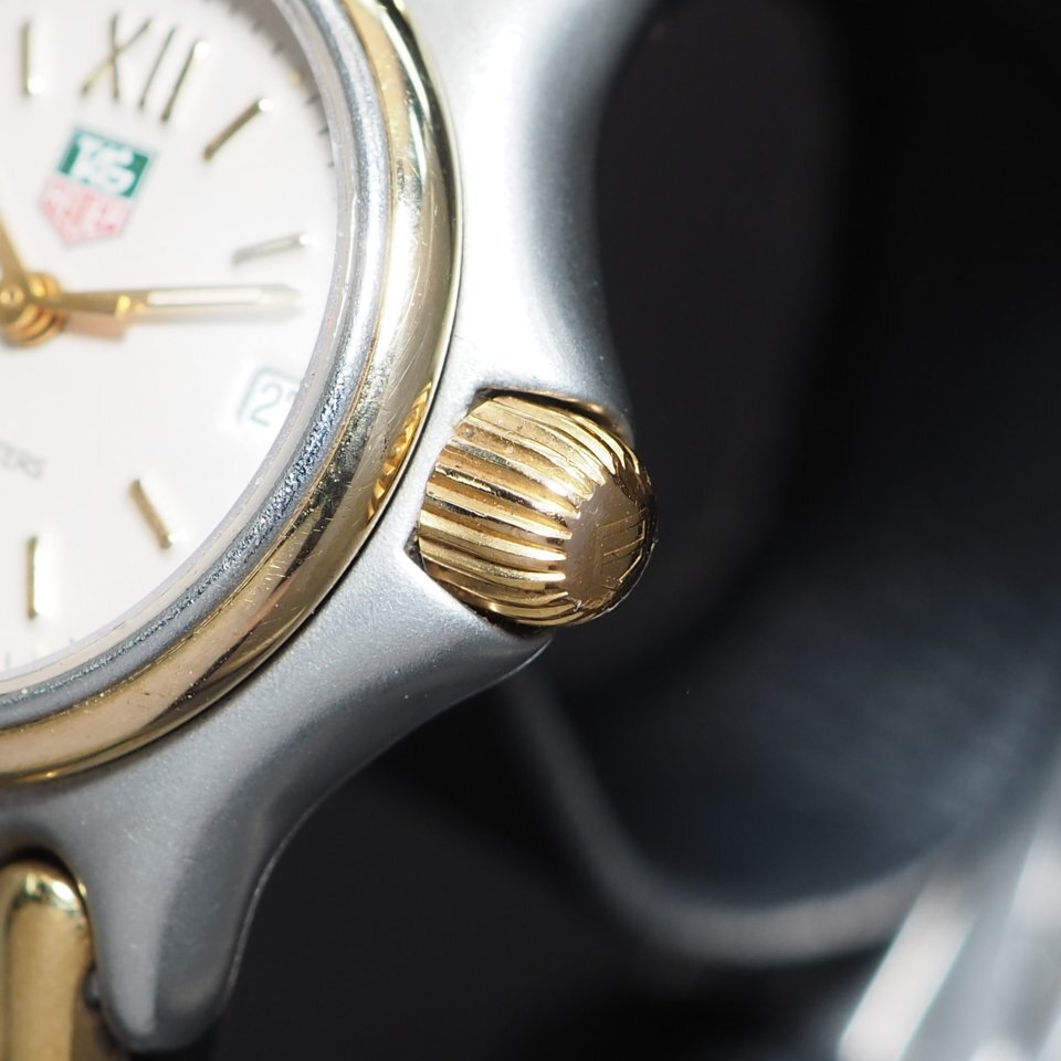 1～円【電池交換済み】TAG HEUER タグ ホイヤー プロフェッショナル 200ｍ GP/SS QZ S05.008M デイト レディース 腕時計 「26575」