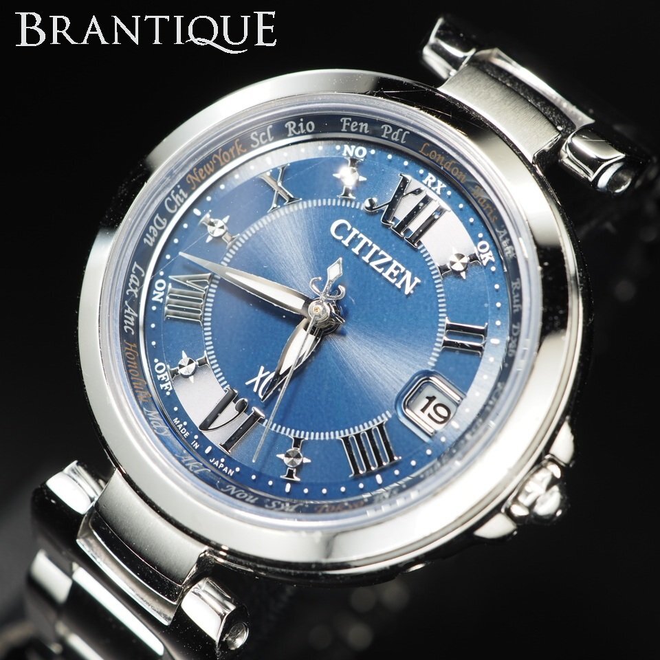 ◆1円～◆ CITIZEN シチズン xC クロスシー H240-T019072 SS 電波ソーラー 文字盤 ブルー レディース 腕時計 「26710」