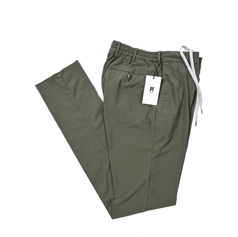 春夏新入荷！ 新品 ピーティートリノ PT TORINO SLIM FIT スラックス スーパーストレッチ イージーパンツ ゴムウエスト 405737-A-50