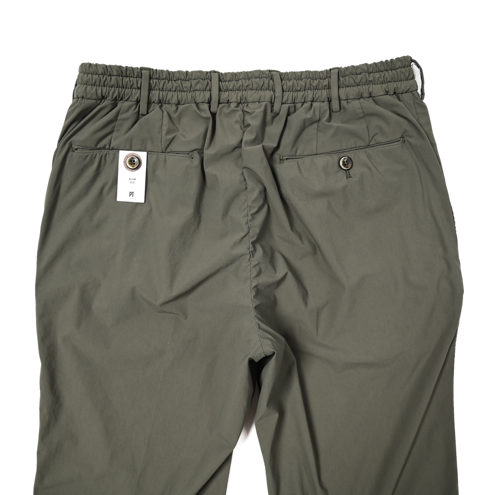 春夏新入荷！ 新品 ピーティートリノ PT TORINO SLIM FIT スラックス スーパーストレッチ イージーパンツ ゴムウエスト 405737-A-50
