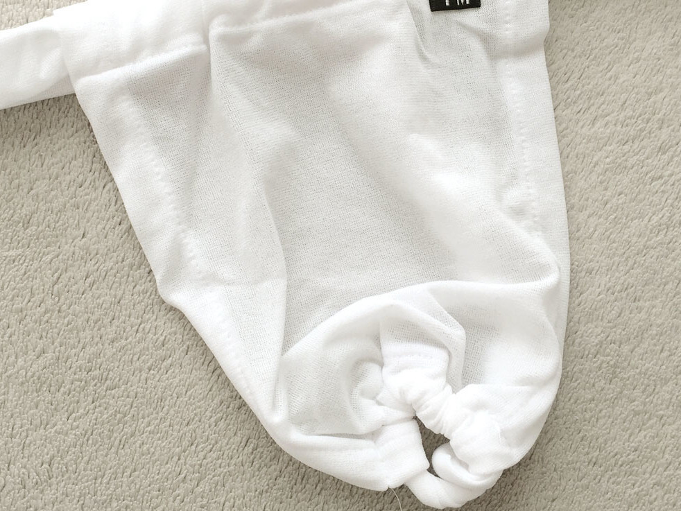 【ターキー/TM collection】ねじり?ふんどしスタイル★柔らかガーゼ風(fēng)ストレッチ★淺履きTバック/白?新品/日本制