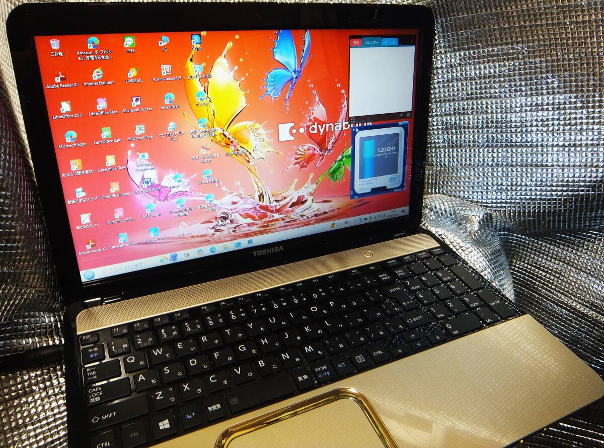 ◇TOSHIBA T552/58HK i7-3630QM 2.4GHz 1006GB(新品SSD256GB+750GB) メモリ8GB ブルーレイ Bluetooth無線 WEBカメラ Win11/24H2/64bit◇
