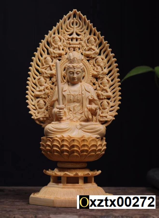 Amazon｜仏像 文殊菩薩 15cm（古美金仕上げ） 仏師：牧田秀雲