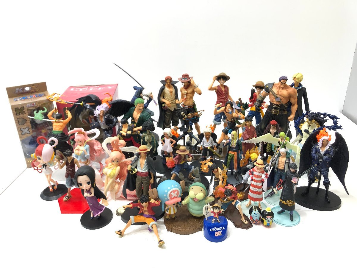 △【3】ジャンク ワンピース フィギュア まとめ ルフィ/エース/サボ/シャンクス/ゾロ/ロー/キッド 等 同梱不可 1円スタート