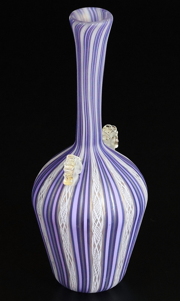 【送料無料/新品】 藤田喬平 】最上位作 手吹ヴェニス花瓶 共箱 保証(工芸ガラス 工芸ガラス