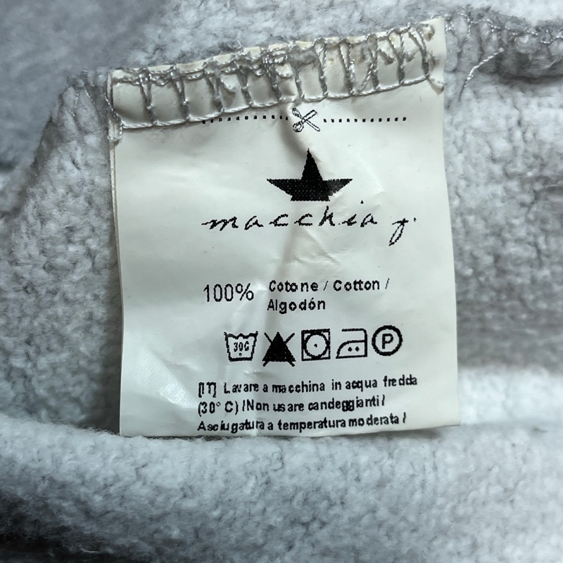 Macchia.J/マッキアジェイ/イタリア製/スター刺繍/クルーネックスウェットシャツ/V字ガゼット_画像9