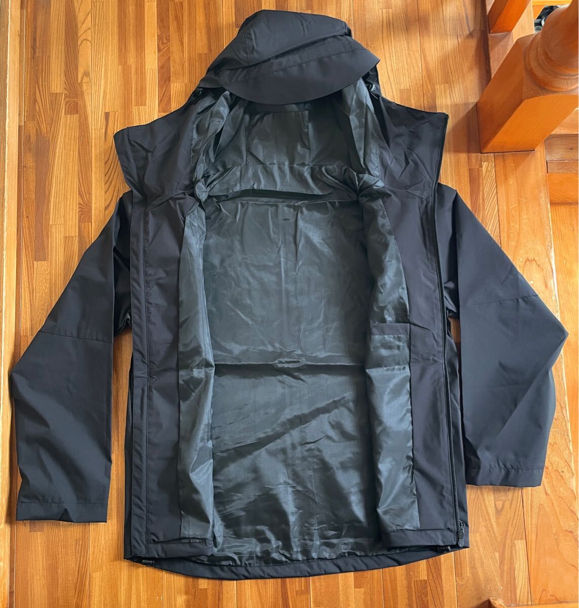 防水透濕 2.5レイヤー ハードシェル ジャケット 止水ジッパー 新品 ブラック L フルシーズン対応