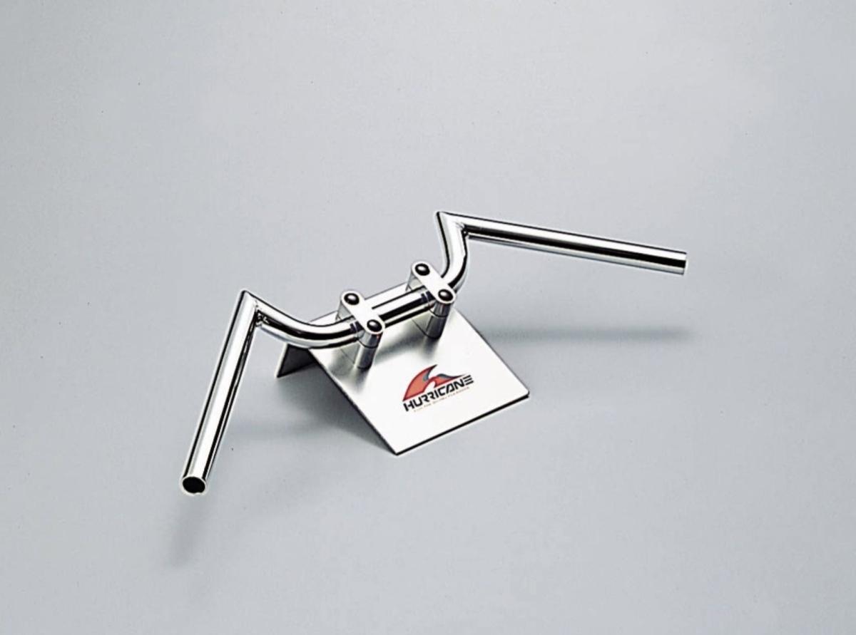 ハリケーン HB0016C-01 ★ ミニスワロー Φ22.2ｍｍ ハンドルバー スチール 検）メッキ クローム ミリ バー ハン パイ Φ 原付 ４ミニ_画像1
