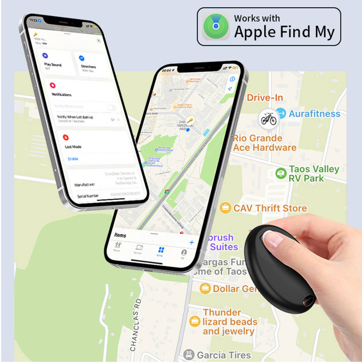 エアタグ aietag 紛失防止タグ スマートタグ Apple対応 iOS端末専用 GPS スマートトラッカー 追跡タグ 盗難対策 超軽量_画像5