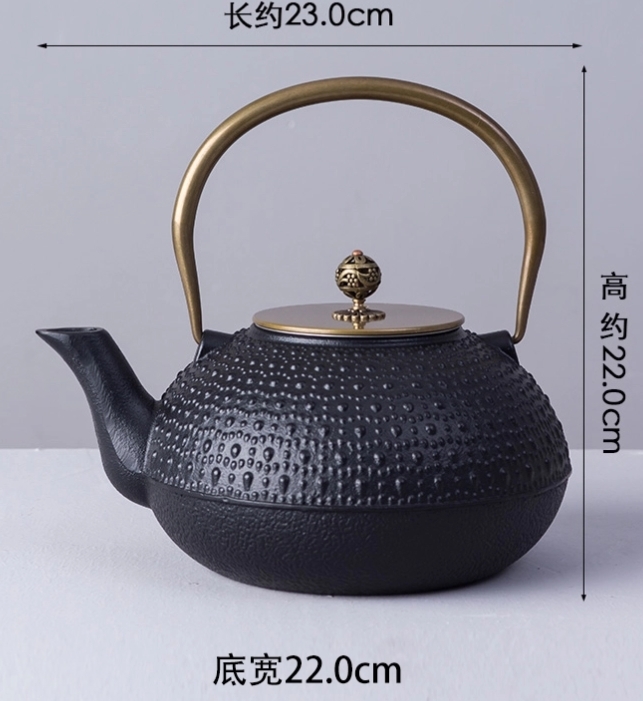 人気が高い 南部鉄器 対応 銅製取っ手 銅製蓋 茶道具 提梁壺☆新品 老鉄瓶 鉄瓶