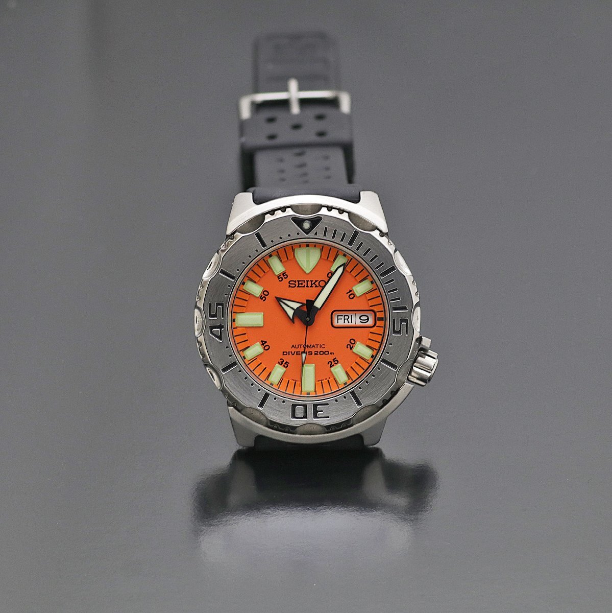 1円～ 超美品 日差良好 SEIKO セイコー ダイバー オレンジモンスター SKX781K 7S26-0350 SS メンズ 自動巻 オレンジ文字盤