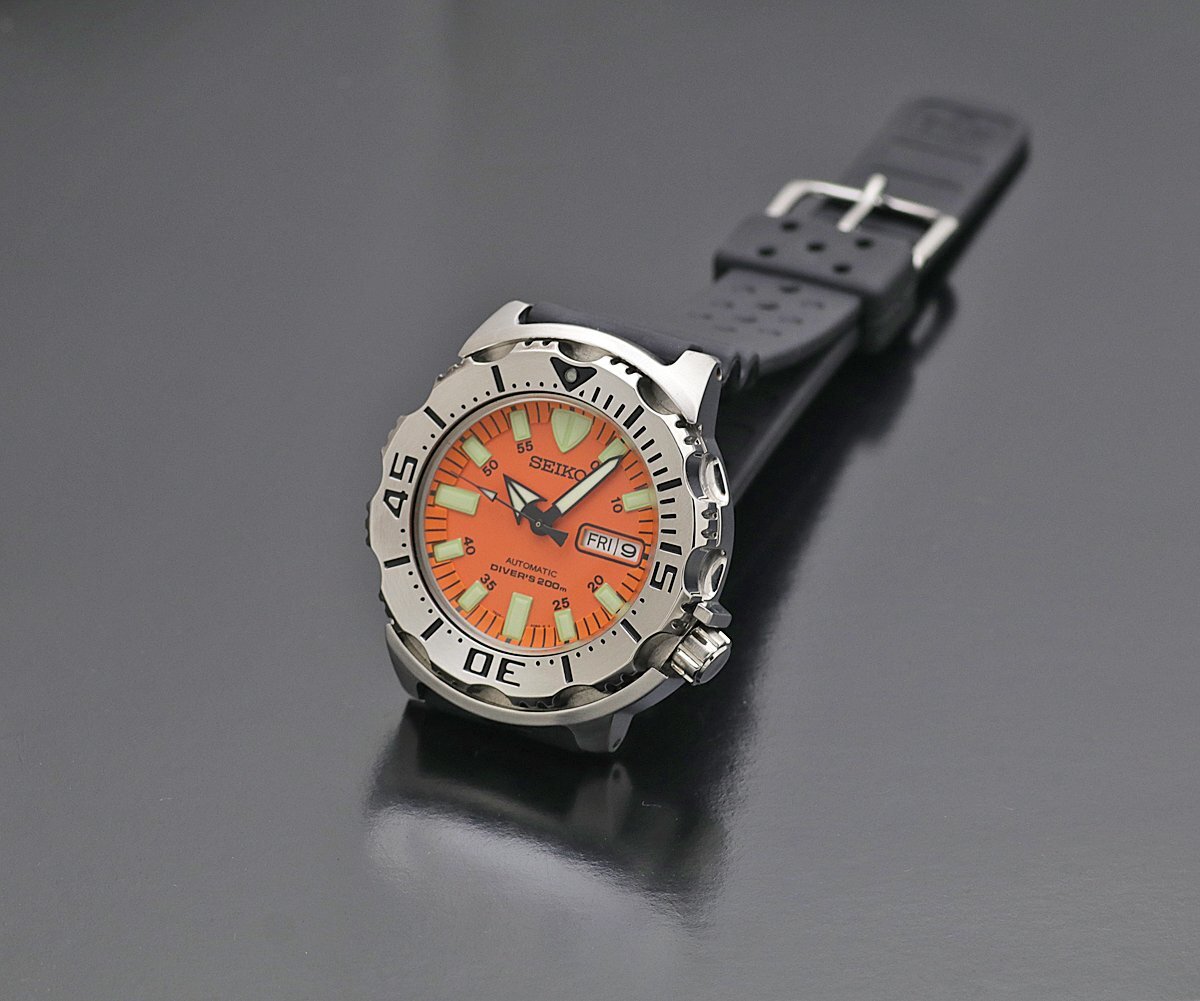 1円～ 超美品 日差良好 SEIKO セイコー ダイバー オレンジモンスター SKX781K 7S26-0350 SS メンズ 自動巻 オレンジ文字盤