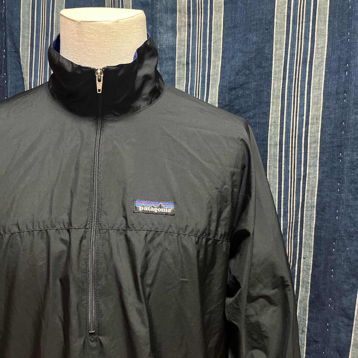 廃番 90s patagonia velocity zip up pullover jacket 24090 black anorak アノラック プルオーバー ハーフジップ ナイロン 90年代