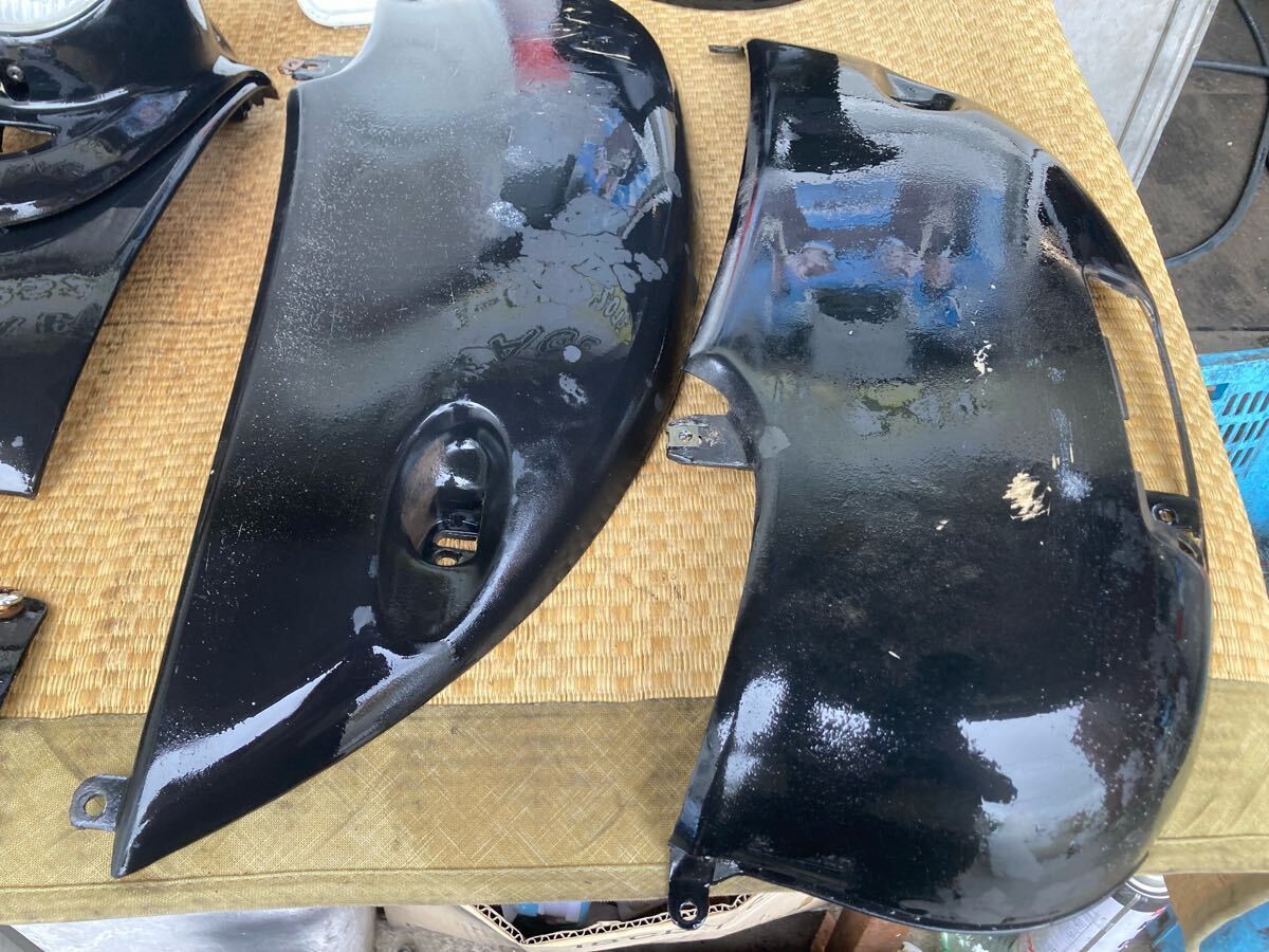 59077■ ヤマハ ビーノ SA10J (073番台〜) 外装 純正 インナー ボード フロント カウル フェンダー ライト サイド カバー セット_画像2
