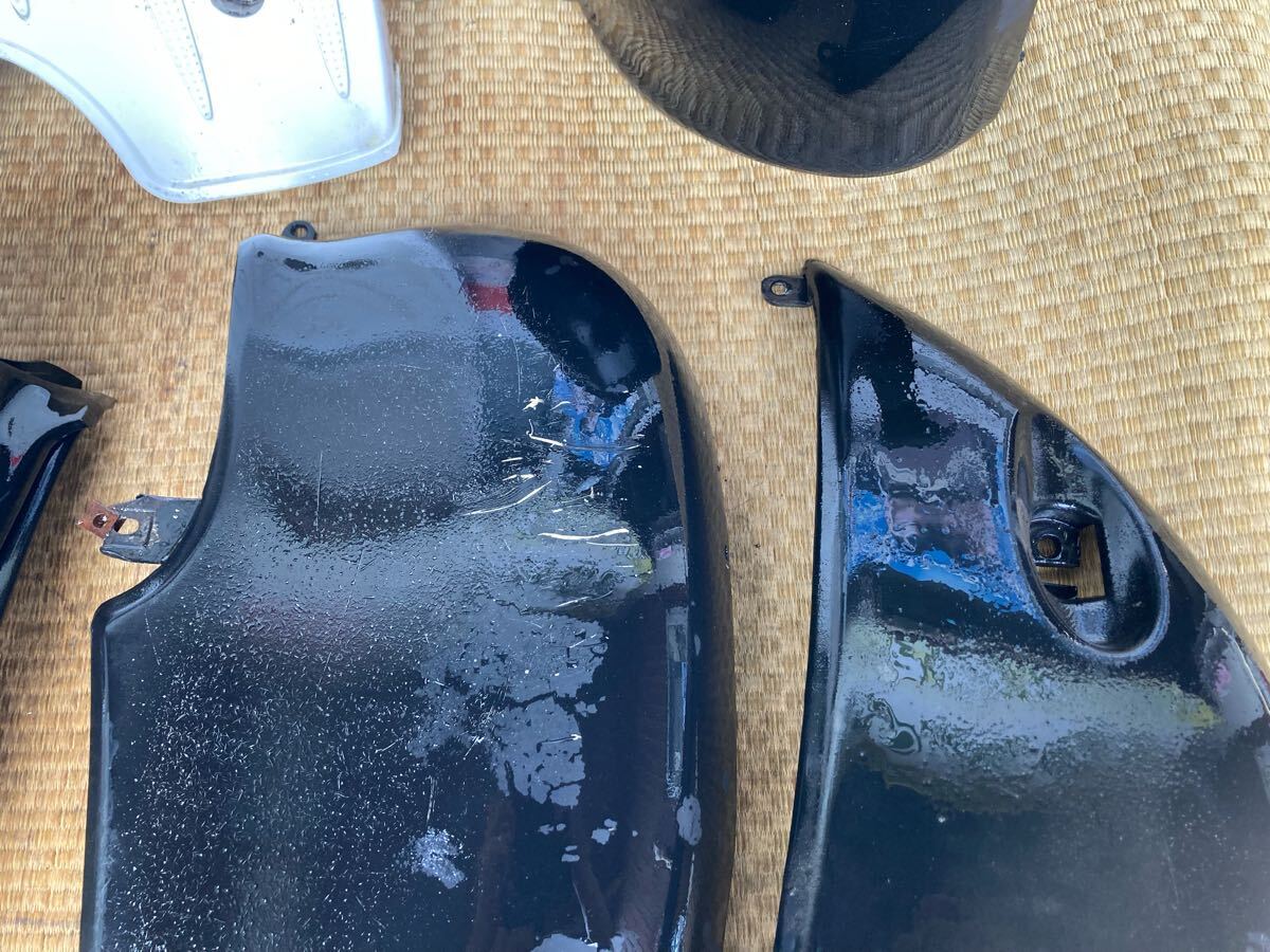 59077■ ヤマハ ビーノ SA10J (073番台〜) 外装 純正 インナー ボード フロント カウル フェンダー ライト サイド カバー セット_画像3