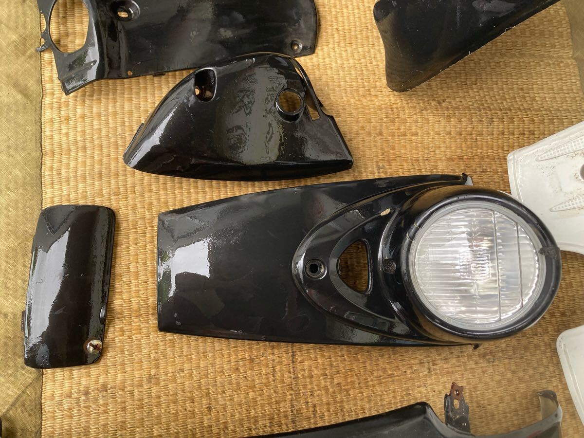 59077■ ヤマハ ビーノ SA10J (073番台〜) 外装 純正 インナー ボード フロント カウル フェンダー ライト サイド カバー セット_画像5