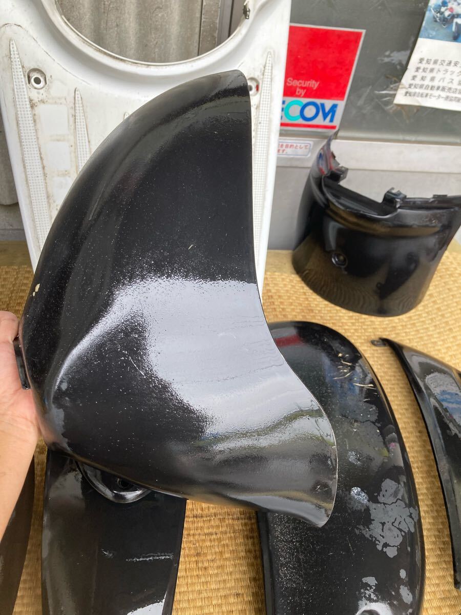 59077■ ヤマハ ビーノ SA10J (073番台〜) 外装 純正 インナー ボード フロント カウル フェンダー ライト サイド カバー セット_画像6