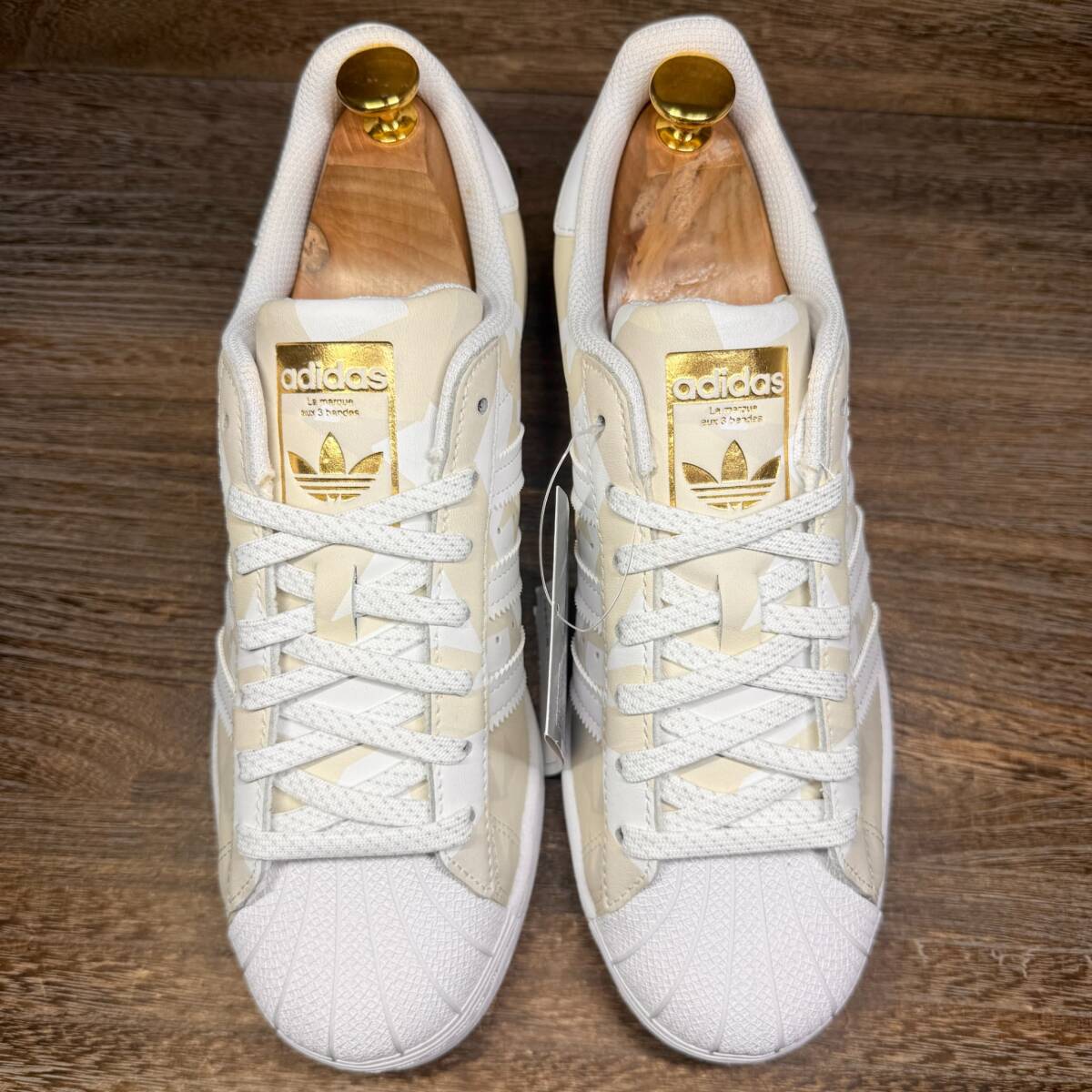 【タグ付き未使用品】◆adidas SUPERSTAR◆アディダス スーパースター 25.5cm スニーカー ホワイト カモフラ メンズ 革靴 靴 レザー 即決