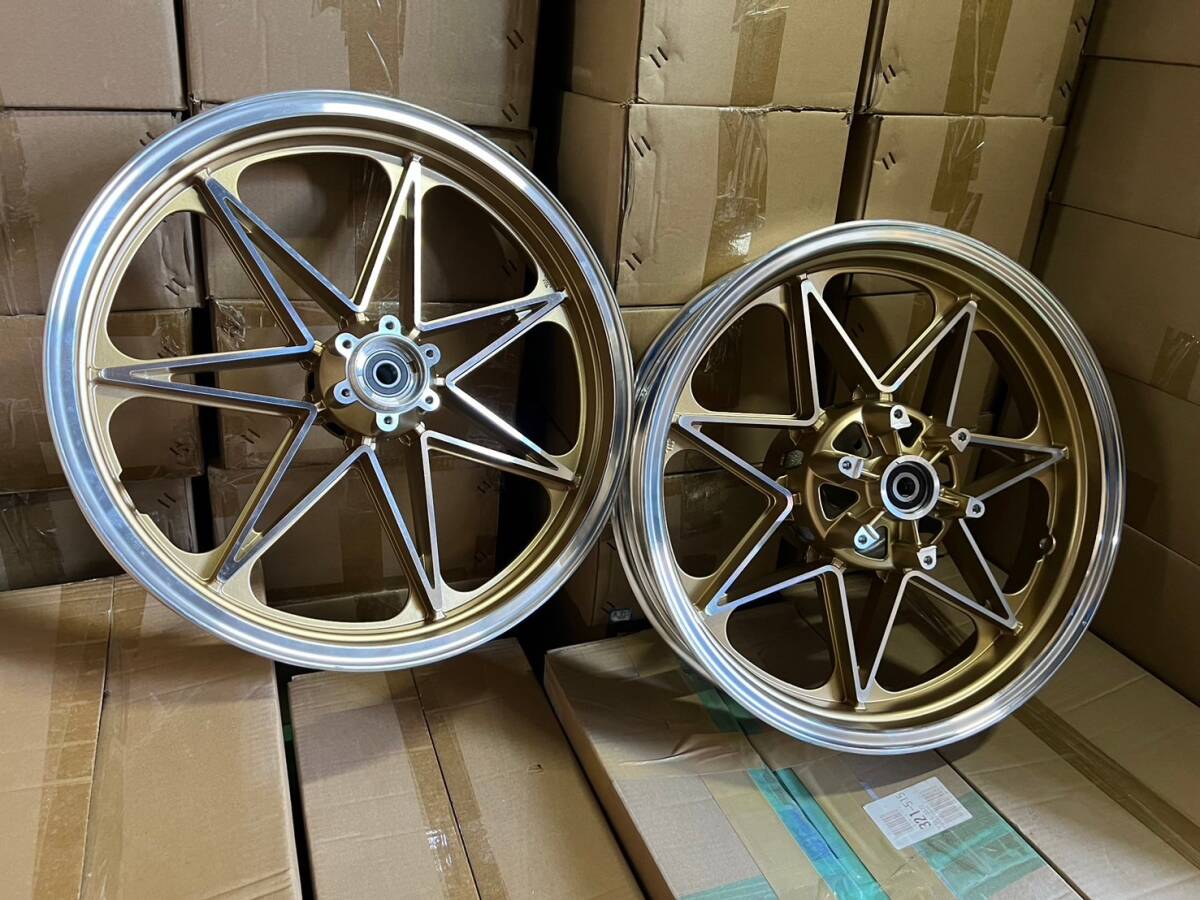 XJR400　キャストホイール　JWL金/車検対応 ゴールド4HM XJR400R 社外 セブンスターキャスト ハヤシ JYS BEET 