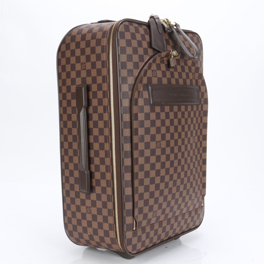 1円■美品 ルイヴィトン ダミエ ペガス 55 N41187 レザー スーツケース キャリー ボストン バッグ 出張 旅行 トランク A4 メンズ EEE BU3-6
