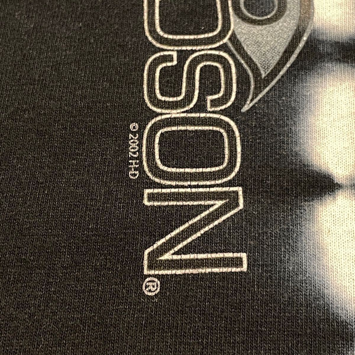 【M】2002年 USA製 ハーレー ダビッドソン タイダイ プリント Tシャツ 90s アメリカ古着 HARLEY DAVIDSON 半袖 ブラック 黒_画像5