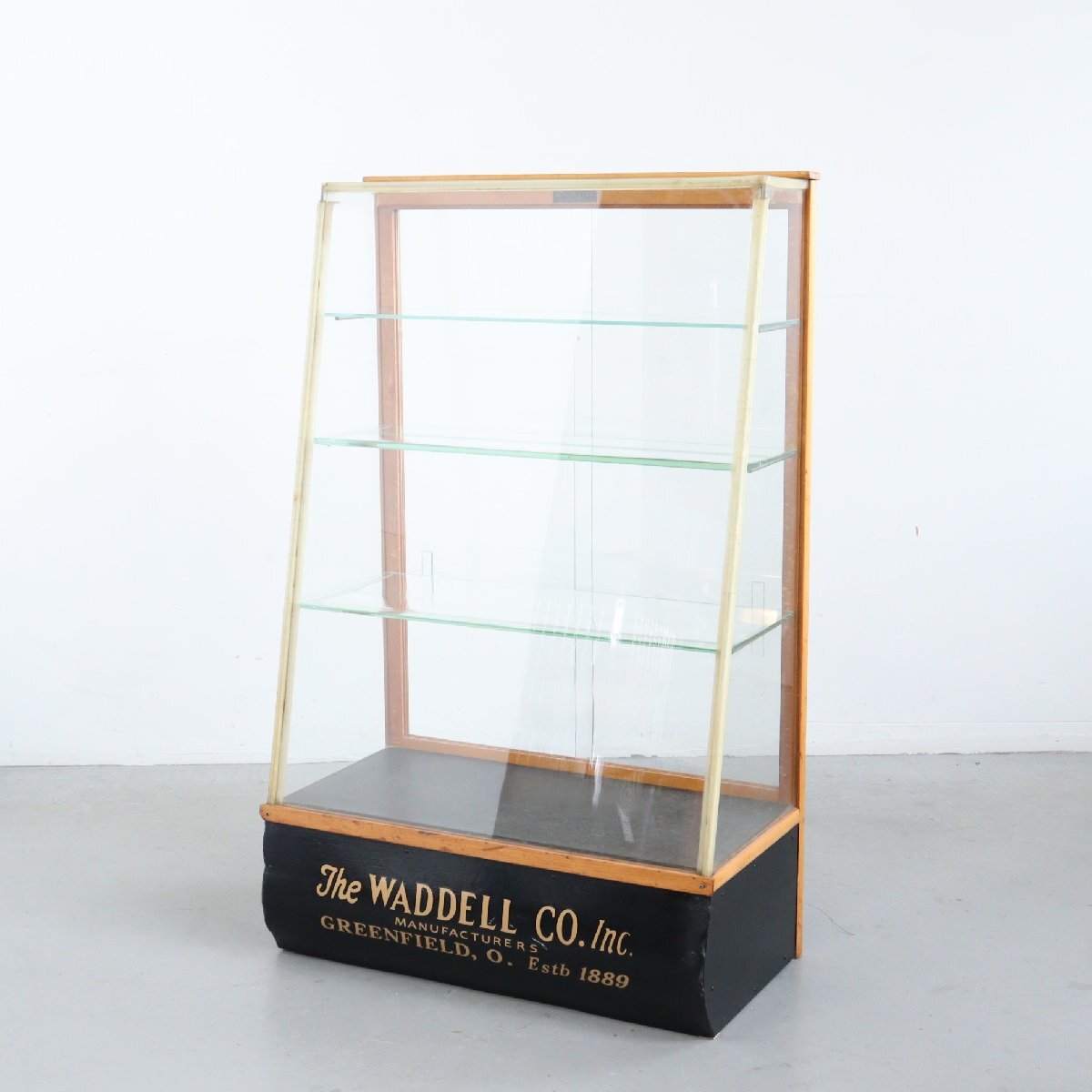 40s WADDELL CO. ヴィンテージ 4段式 ガラスケース /アンティーク アメリカ 飾り棚 ショーケース ディスプレイ#610-140-287-678