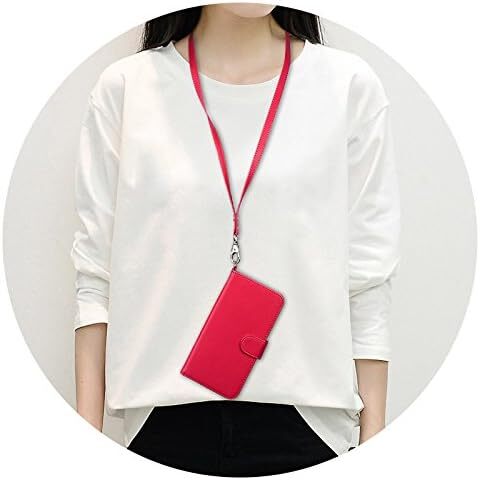 wisers らくらくスマートフォン4 F-04J 対応 手帳型 スマホケース (ピンク) ストラップ 付 (ネックストラップ) _画像4